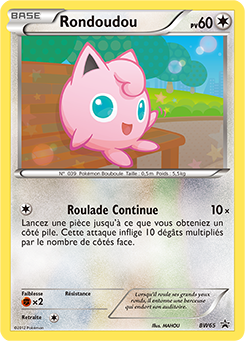 Carte Pokémon Rondoudou BW65 de la série Promos Noir & Blanc en vente au meilleur prix