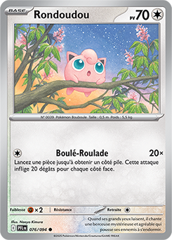 Carte Pokémon Communes Rondoudou 76/94 de la série Flammes Fantasmagoriques