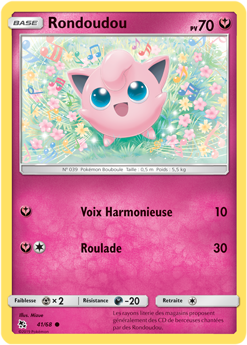 Carte Pokémon Commune Rondoudou 41/68 de la série Destinées Occultes