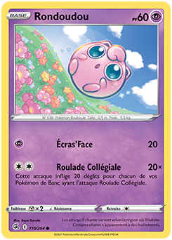 Carte Pokémon Rondoudou 110/264 de la série Poing de Fusion en vente au meilleur prix