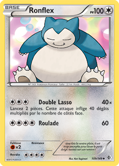 Carte Pokémon Peu commune Ronflex 109/149 de la série Frantières Franchies