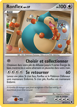 Carte Pokémon Rare Ronflex 33/111 de la série Rivaux Émergents