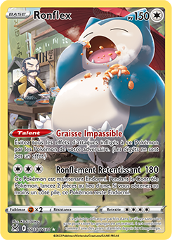Carte Pokémon Ronflex TG10/TG30 de la série Origine Perdue en vente au meilleur prix