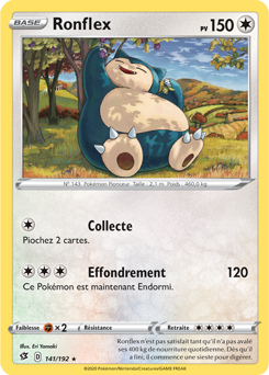 Carte Pokémon Ronflex 141/192 de la série Clash des Rebelles en vente au meilleur prix