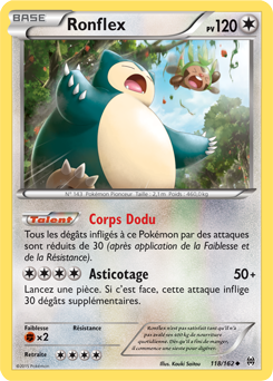 Carte Pokémon Peu commune Ronflex 118/162 de la série Impulsion Turbo