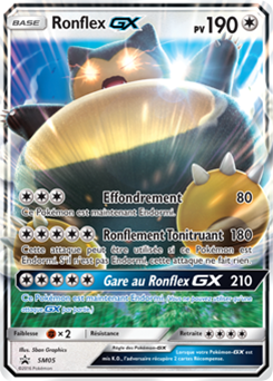 Carte Pokémon Ronflex GX SM05 de la série Promos Soleil et Lune en vente au meilleur prix