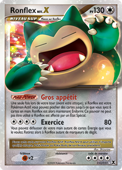 Carte Pokémon Ronflex NIV.X 111/111 de la série Rivaux Émergents en vente au meilleur prix