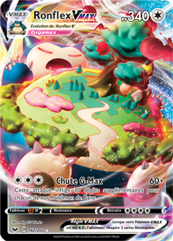Carte Pokémon Ronflex VMAX 142/202 de la série Épée et Bouclier en vente au meilleur prix