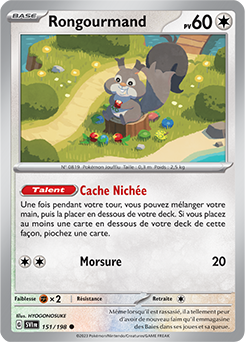 Carte Pokémon Rongourmand 151/198 de la série Écarlate et Violet en vente au meilleur prix