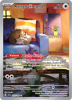Carte Pokémon Rongourmand 222/198 de la série Écarlate et Violet en vente au meilleur prix