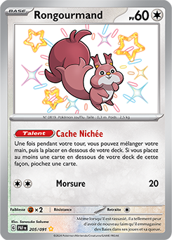 Carte Pokémon Rongourmand 205/91 de la série Destinées de Paldea en vente au meilleur prix