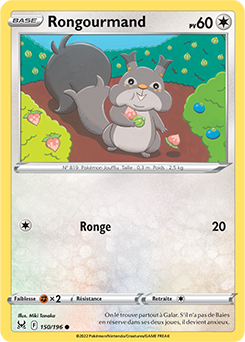 Carte Pokémon Rongourmand 150/196 de la série Origine Perdue en vente au meilleur prix