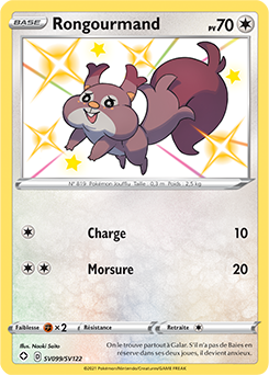 Carte Pokémon Rongourmand SV099/SV122 de la série Destinées Radieuses en vente au meilleur prix