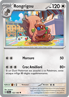 Carte Pokémon Rongrigou 152/198 de la série Écarlate et Violet en vente au meilleur prix