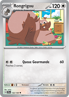 Carte Pokémon Peu commune Rongrigou 132/159 de la série Aventures Ensemble