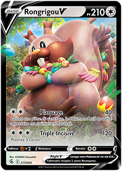 Carte Pokémon Rongrigou V 217/264 de la série Poing de Fusion en vente au meilleur prix