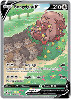 Carte Pokémon Rongrigou V 257/264 de la série Poing de Fusion en vente au meilleur prix