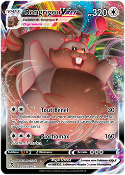 Carte Pokémon Rongrigou VMAX 218/264 de la série Poing de Fusion en vente au meilleur prix