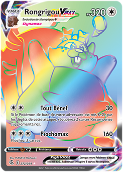 Carte Pokémon Rongrigou VMAX 272/264 de la série Poing de Fusion en vente au meilleur prix