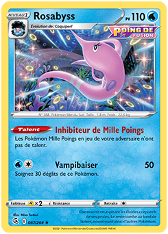 Carte Pokémon Rosabyss 67/264 de la série Poing de Fusion en vente au meilleur prix