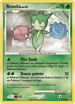 Carte Pokémon Commune Roselia 96/130 de la série Diamant & Perle