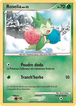 Carte Pokémon Peu commune Roselia 62/132 de la série Merveilles Secrètes