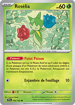 Carte Pokémon Rosélia 8/162 de la série Forces Temporelles en vente au meilleur prix