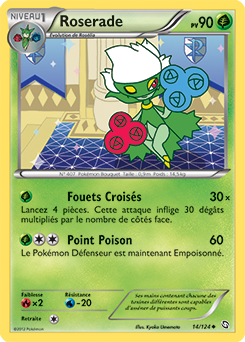 Carte Pokémon Peu commune Roserade 14/124 de la série Dragons Éxaltés