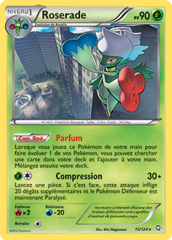 Carte Pokémon Rare Roserade 15/124 de la série Dragons Éxaltés