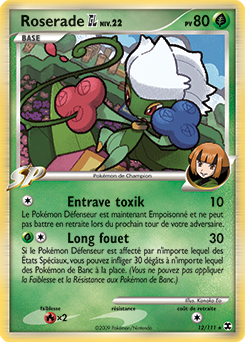 Carte Pokémon Roserade 12/111 de la série Rivaux Émergents en vente au meilleur prix