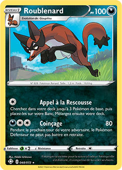 Carte Pokémon Roublenard 048/072 de la série Destinées Radieuses en vente au meilleur prix