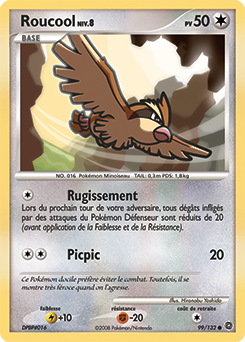 Carte Pokémon Commune Roucool 99/132 de la série Merveilles Secrètes