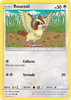 Carte Pokémon Roucool 121/181 de la série Duo de Choc en vente au meilleur prix