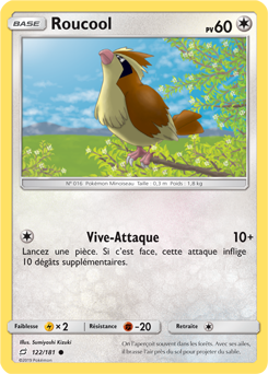 Carte Pokémon Roucool 122/181 de la série Duo de Choc en vente au meilleur prix