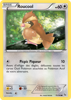 Carte Pokémon Roucool 75/106 de la série Étincelle en vente au meilleur prix