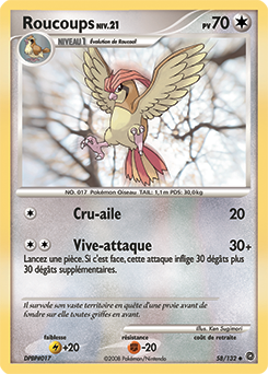 Carte Pokémon Roucoups 58/132 de la série Merveilles Secrètes en vente au meilleur prix