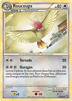 Carte Pokémon Peu commune Roucoups 47/102 de la série Triomphe