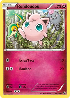 Carte Pokémon Roudoudou 65/124 de la série Impact des Destins en vente au meilleur prix