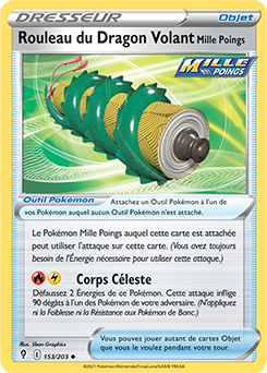 Carte Pokémon Rouleau du Dragon à Volant Mille Poings 153/203 de la série Évolution Céleste en vente au meilleur prix