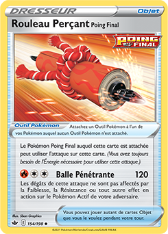 Carte Pokémon Rouleau Perçant Poing Final 154/198 de la série Règne de Glace en vente au meilleur prix