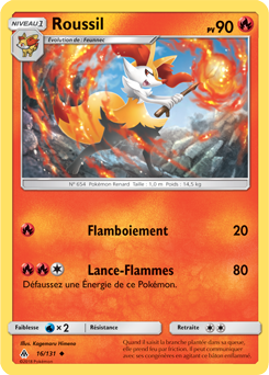 Carte Pokémon Peu commune Roussil 16/131 de la série Lumière Interdite