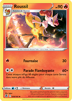Carte Pokémon Roussil 026/195 de la série Tempête Argentée en vente au meilleur prix
