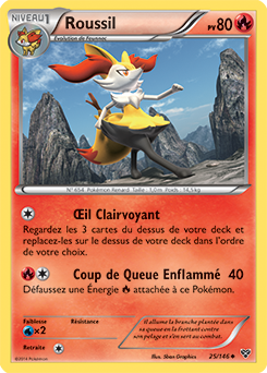 Carte Pokémon Peu commune Roussil 25/146 de la série X&Y