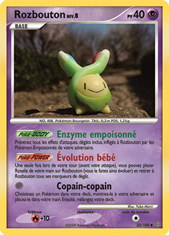 Carte Pokémon Peu commune Rozbouton 33/100 de la série Tempête