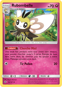 Carte Pokémon Rubombelle 96/147 de la série Ombres Ardentes en vente au meilleur prix