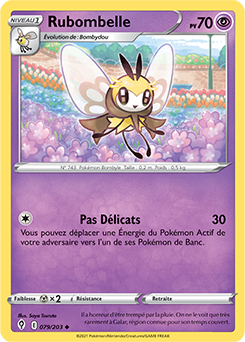Carte Pokémon Peu commune Rubombelle 79/203 de la série Évolution Céleste