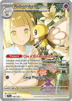 Carte Pokémon Illustration rare Rubombelle de Lilie 164/159 de la série Aventures Ensemble