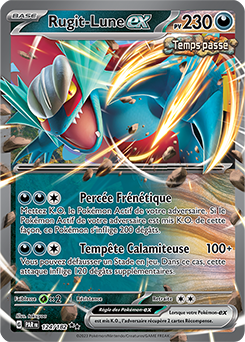 Carte Pokémon Double rare Rugit-Lune ex 124/182 de la série Faille Paradoxe