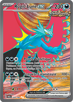 Carte Pokémon Ultra rare Rugit-Lune ex 229/182 de la série Faille Paradoxe