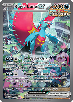 Carte Pokémon Illustration spéciale rare Rugit-Lune ex 251/182 de la série Faille Paradoxe